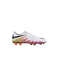 Shoes: Mens Nike HyperVenom Phade II (FG) Soccer Cleat White/Total Orange/Volt/Black Size 9.5 M US - Nike