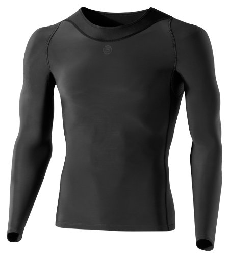 SKINS Men's Ry400 Recovery Long Sleeve Top , Black, Medium