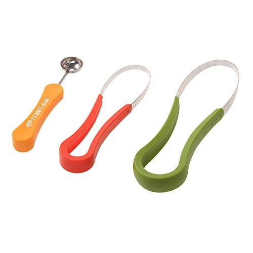 Fruit Parer Set Yummy Sam Fruit Parer Seeder Peer Separator Melon Pulp Remover Pitter Corer Stainless Steel Kitchen Tool Set of 3