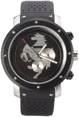 2014 New Arrival FUYATE Horse Pattern 6 Hands Gentlemen Auto Mechnical Silicone Wrist Watch