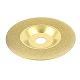 uxcell　ダイヤモンドソー　グリンダー　ディスク　100mm x 20mm x 10mm 　マーブル　テール　ゴールド　トーン