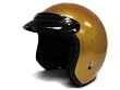 TMS Metalflake Motorcycle Helmet Vintage Gold Open Face Cafe Racer Chopper Bobber (Extra Large)