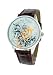 Nemesis Womens Tattoo Inspired Watch with Brown Leather Band