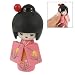 Amico Shyly Smiling Girl Wooden Kokeshi Doll Home Decoration