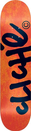Cliche Handwritten Skateboard Decks, Orange/Black, 7.8