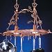 Kalco 5038PD, Ponderosa 1 Tier Pot Rack Chandelier Lighting, 2 Light, 100 Watts Halogen, Ponderosa