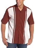 Cubavera Men's Short Sleeve Panel Camp with Embroidery Casual Shirt