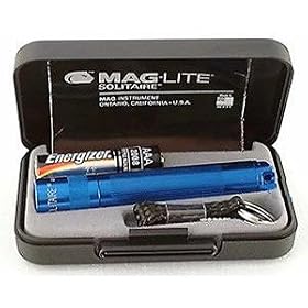 Maglite Solitaire Torch In Blue with Gift Box, 1 x AAA Battery, Spare Bulb and Lanyard. NEW