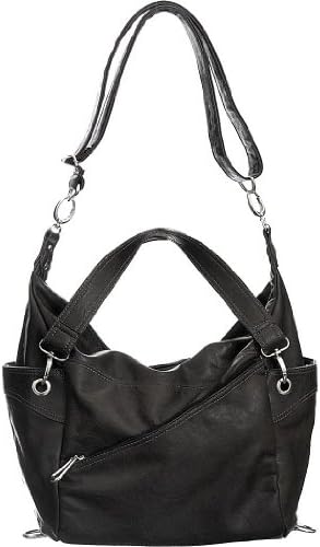 Vitalio Vera Ziggy Tote Bag Black - Large Crossbody Convt. Handbags