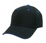 Sandwich Visor Baseball Cap- Black/ Royal