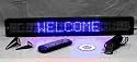 One Line Semi-Outdoor Blue LED Programmable Sign