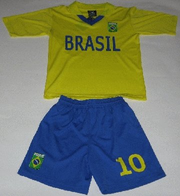 Kinder National Trikot Brasilien 2 teilig Gr. 104 EM WM Europa Meisterschaft