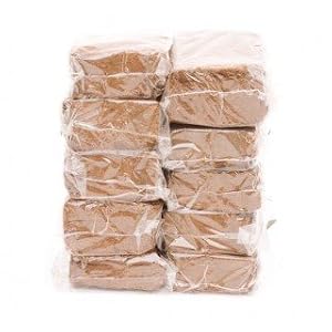 40 - 650gm Bricks Compressed Coco Coir Worm Garden Bedding by 