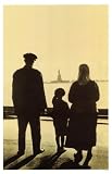 Immigrant Family Looking At Statue Of Liberty From Ellis Island Photography Poster Print, 11x17