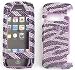 PURPLE ZEBRA CRYSTALS snap on cover faceplate for LG Vx10000 Voyager