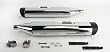 Vance & Hines Monster Slip-On Mufflers - Ovals - Chrome with Black Tips 16753