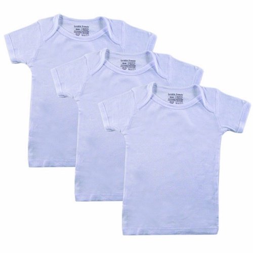 Luvable Friends 3-Pack Slip-on Baby Shirts-White - 18 Months.