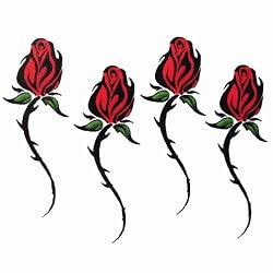 Tribal Red Roses Temporary Tattoo Body Art