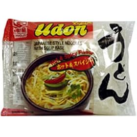 Udon Japanese Style Noodles with Soup Base - Hot & Spicy Flavor