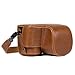MegaGear Sony Alpha A6500 (16-50 mm) Ever Ready Leather Camera Case and Strap, with Battery Access - Light Brown - MG1232