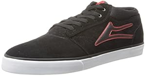 Lakai Men's Griffin Mid Action Shoe,Black Suede,5.5 M US