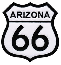 Route 66 Arizona Embroidered Patch Iron-On Highway Road Sign Biker Emblem