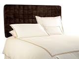BackDrop Upholstered Twin Tribeca Microsuede Headboard, Chocolate