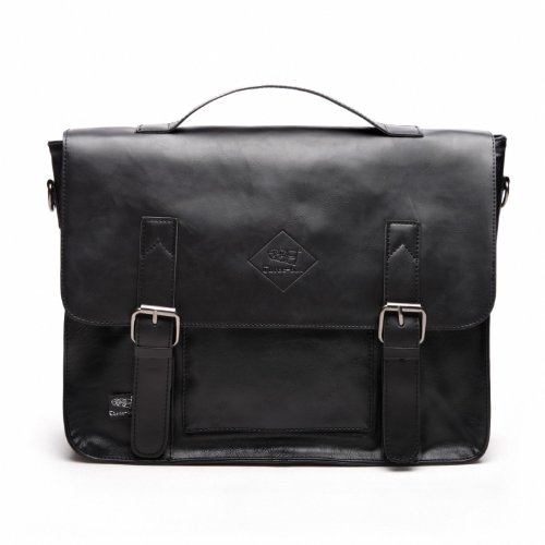 Good&god Vintage Pu Leather Briefcase Shoulder Business Laptop Messenger Bags Tote