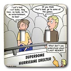 Rich Diesslins Funny General - Editorial Cartoons - Katrina Hurricane Shelter Problems - Light Switch Covers - double toggle switch