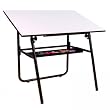 Ultima Fold-A-Way Draft Table with Tray - Black