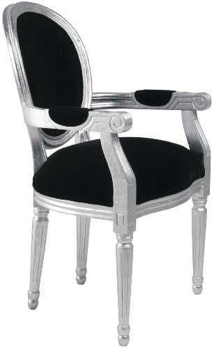 Kare 73291 Armlehnstuhl Louis Silver Leaf Velvet