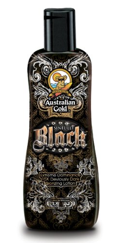 2010 Australian Gold Sinfully Black Extreme 15X Dark Bronzer Tanning Lotion 8.5 oz