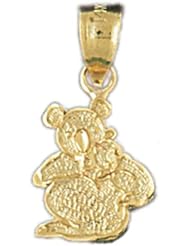 Dazzlers Solid 14k Gold Koala Charm Pendant Available in three colors from jewelsberry (weights: 0.9 grams only)