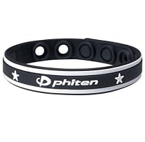 Phiten Sport Type Bracelet, Black/White