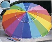 8 Foot Heavy Duty Beach Umbrellas UPF100+ with Tilt - Fiberglass Ribs
