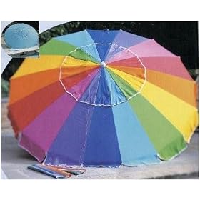 Rainbow 8' Beach Umbrella with Carry Bag - Towa Umbrella