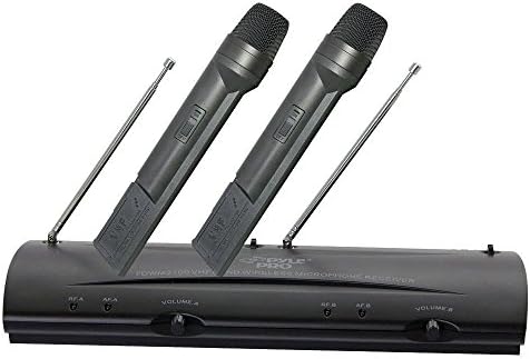Professional Dual VHF Wireless Handheld Microphone System, New Free Shipping