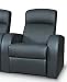 Recliner Chair with Cup-Holder in Black Leather