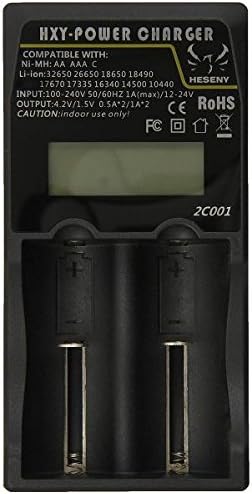 SZHunter Heseny(HXY) V2 2-Bay Digital LCD Charger for Rechargeable Ni-MH and Li-Ion Batteries