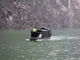 Boat on the Yangtze River, Three Gorges Dam Area, Chongqing, China Photographic Poster Print by David Evans, 40x30