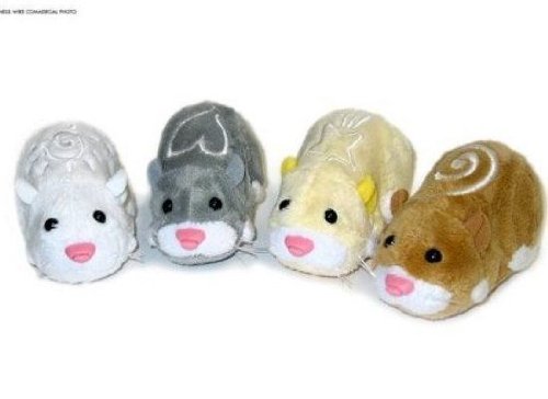 Zhu Zhu Pets Set of 4 Hamster Toys Squiggles, Num Nums, Chunk & Pipsqueak