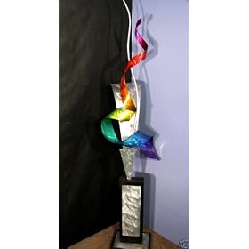 Abstract Metal Lawn Sculpture