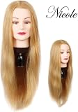 HairArt 28 Cosmetology Mannequin Head Human Hair, Blonde Hair