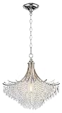 Dazzle Collection Clear Bead and Crystal Pendant Chandelier