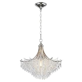 Dazzle Collection Clear Bead and Crystal Pendant Chandelier