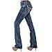 Sexy Couture S201-PB Women Rhinestone Embroidery Flap Rear Pocket Bootcut Jeans