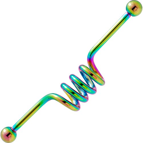 Spiral Rainbow Anodized Titanium Industrial Project Bar 40m-4mm