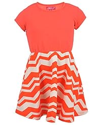 Toddler Polyester/Spandex Zig Zag  Dress