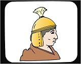 Decorated Mouse Pad with head, Mexico, profile
