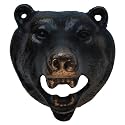 Black Bear Bottle Opener Rustic Brown Cast Iron Wall Mount